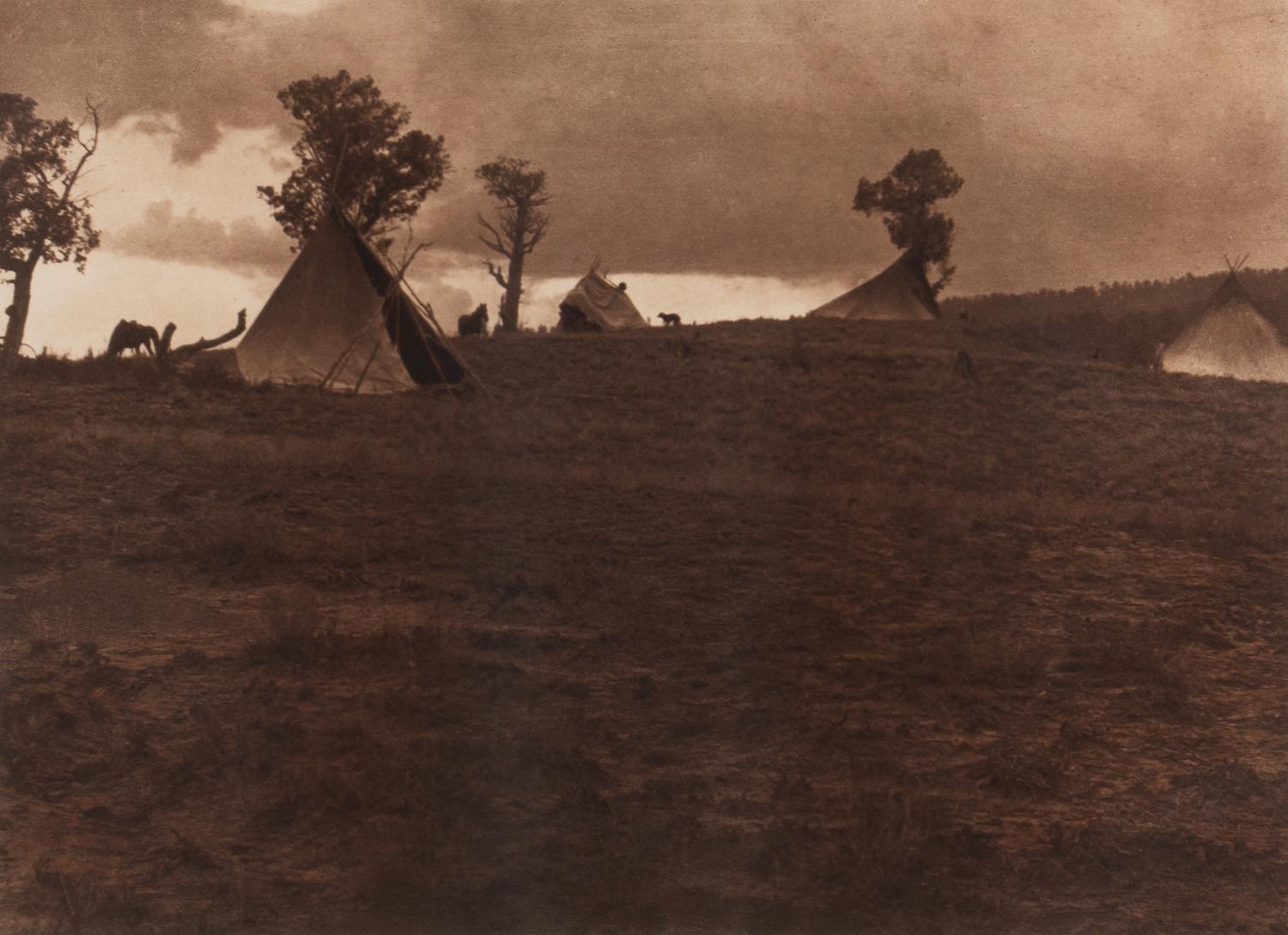 A Hilltop Camp - Jicarilla, Plate 24