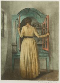 Peter Vilhelm Ilsted, (Danish, 1861-1933), The Blue Cupboard, 1924