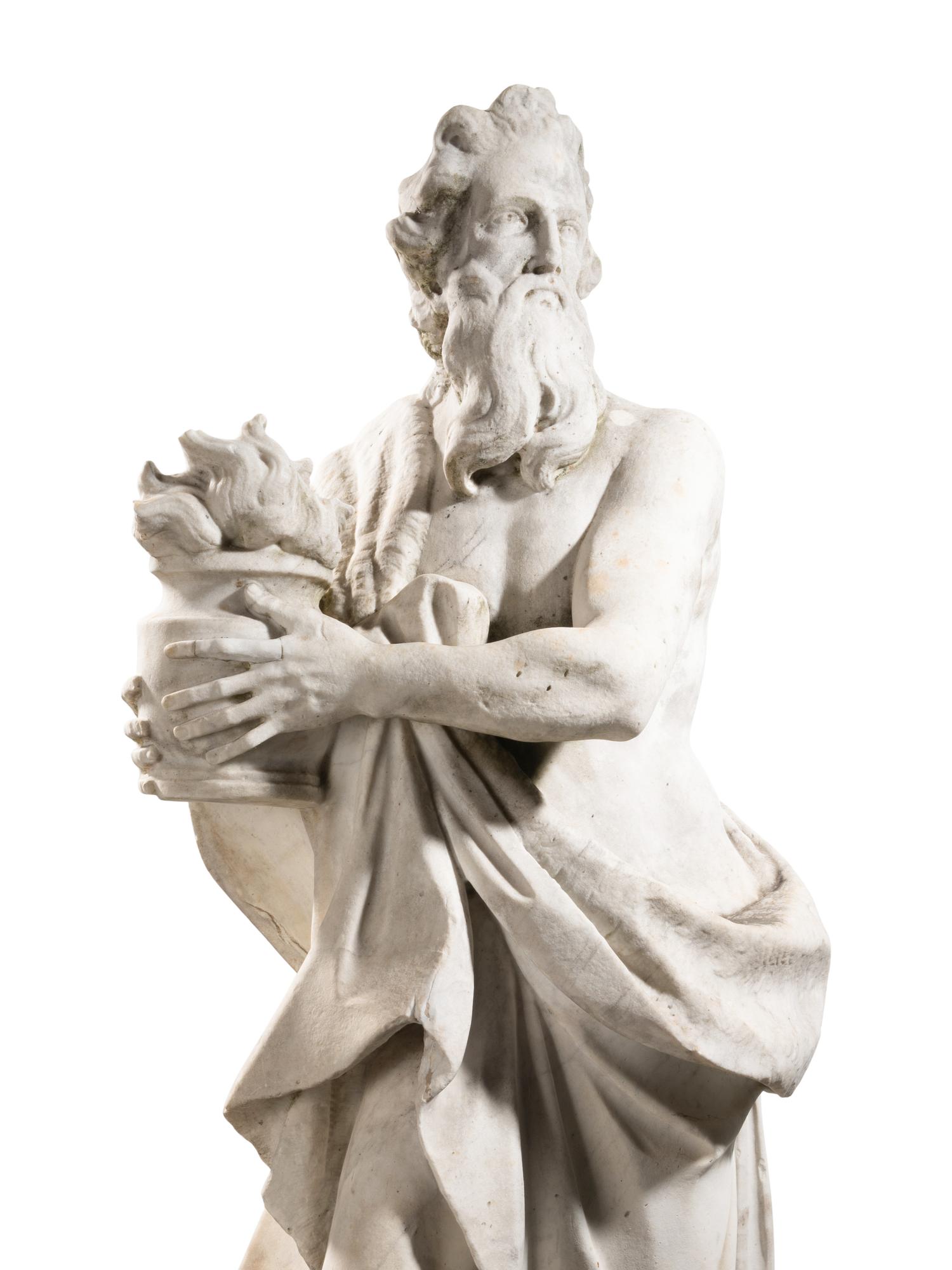 A Continental Marble Figure of Zeus