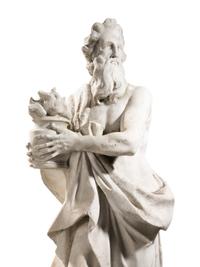 A Continental Marble Figure of Zeus