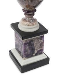 A Pair of Amethyst and Marble Urns