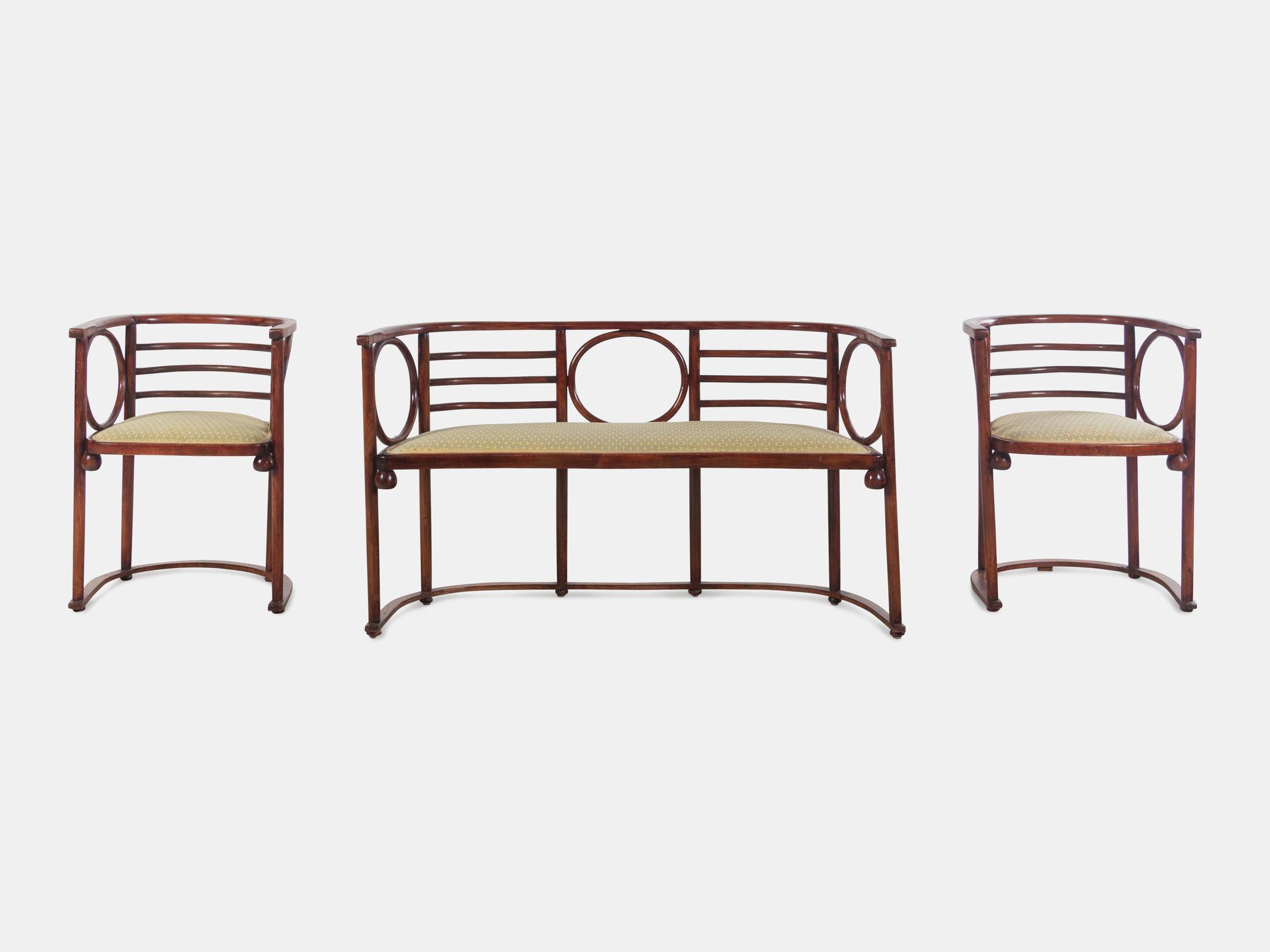Settee and Pair of Armchairs
