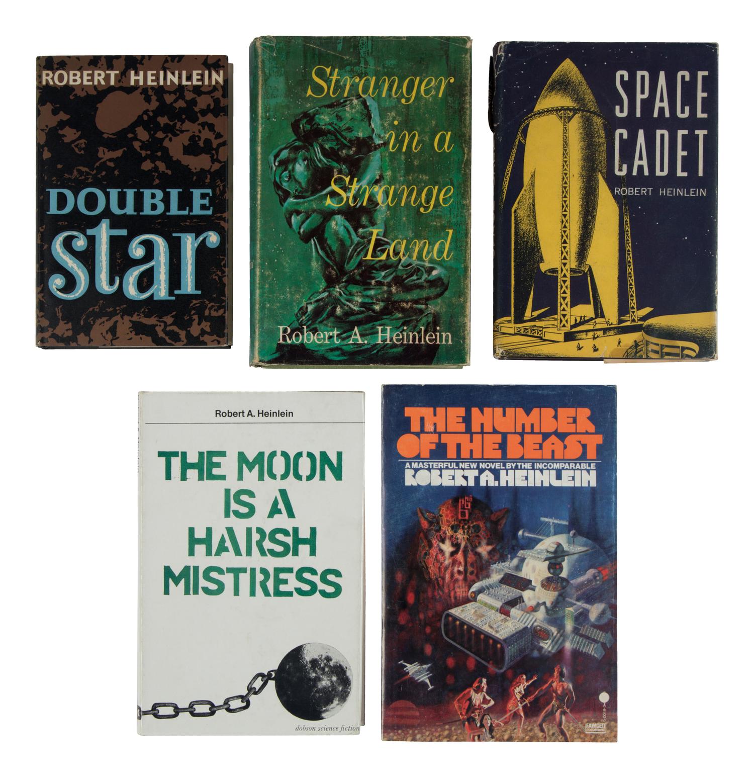 HEINLEIN, Robert Anson (1907-1988). A group of 5 titles, comprising: