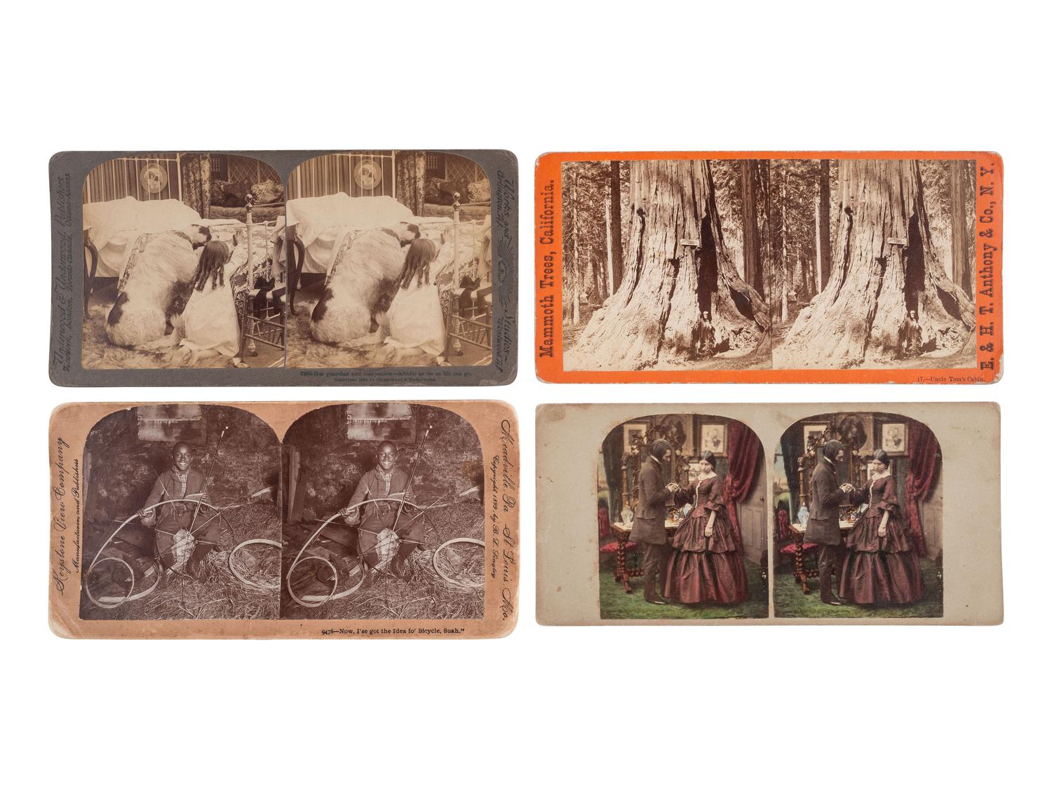 [AFRICAN AMERICANA]. 5 stereoviews, incl. examples with African American subjects.