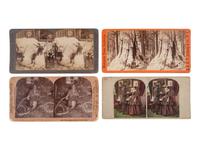 [AFRICAN AMERICANA]. 5 stereoviews, incl. examples with African American subjects.