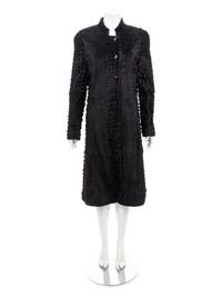 Giorgio Armani Trimmed Fur and Leather Coat