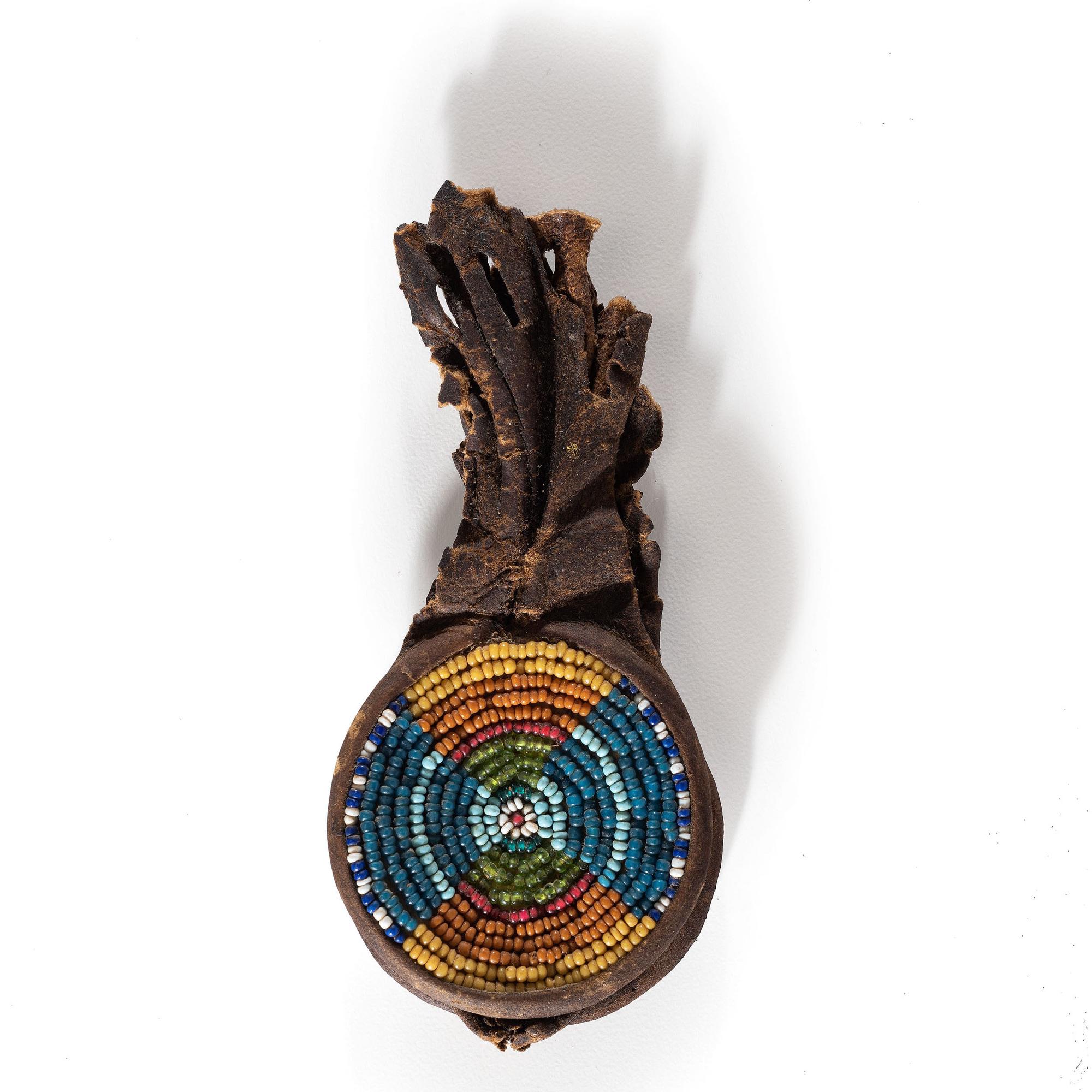 Southern Plains Beaded Hide Peyote Pouch