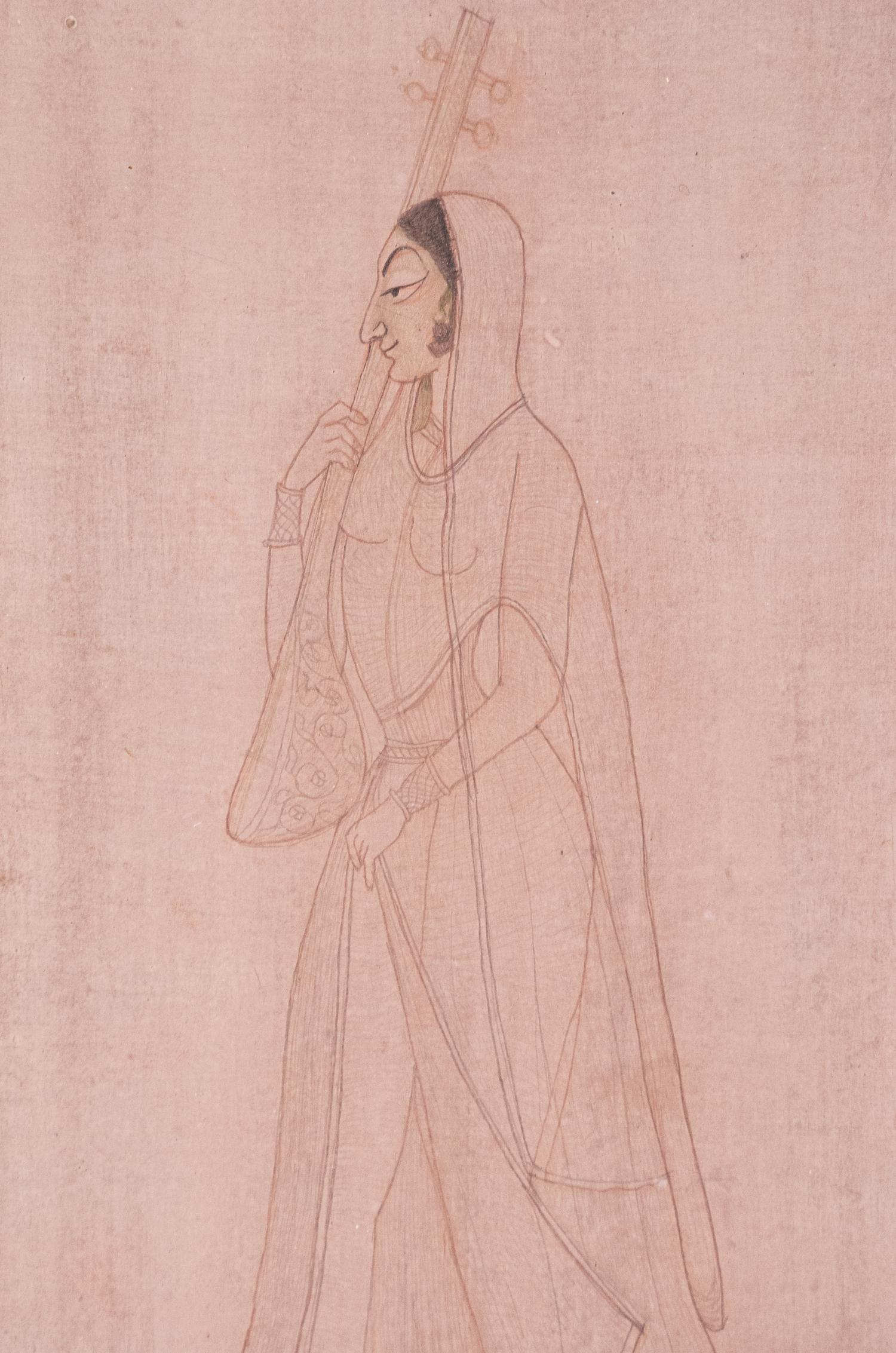 Four Indian Miniature Drawings