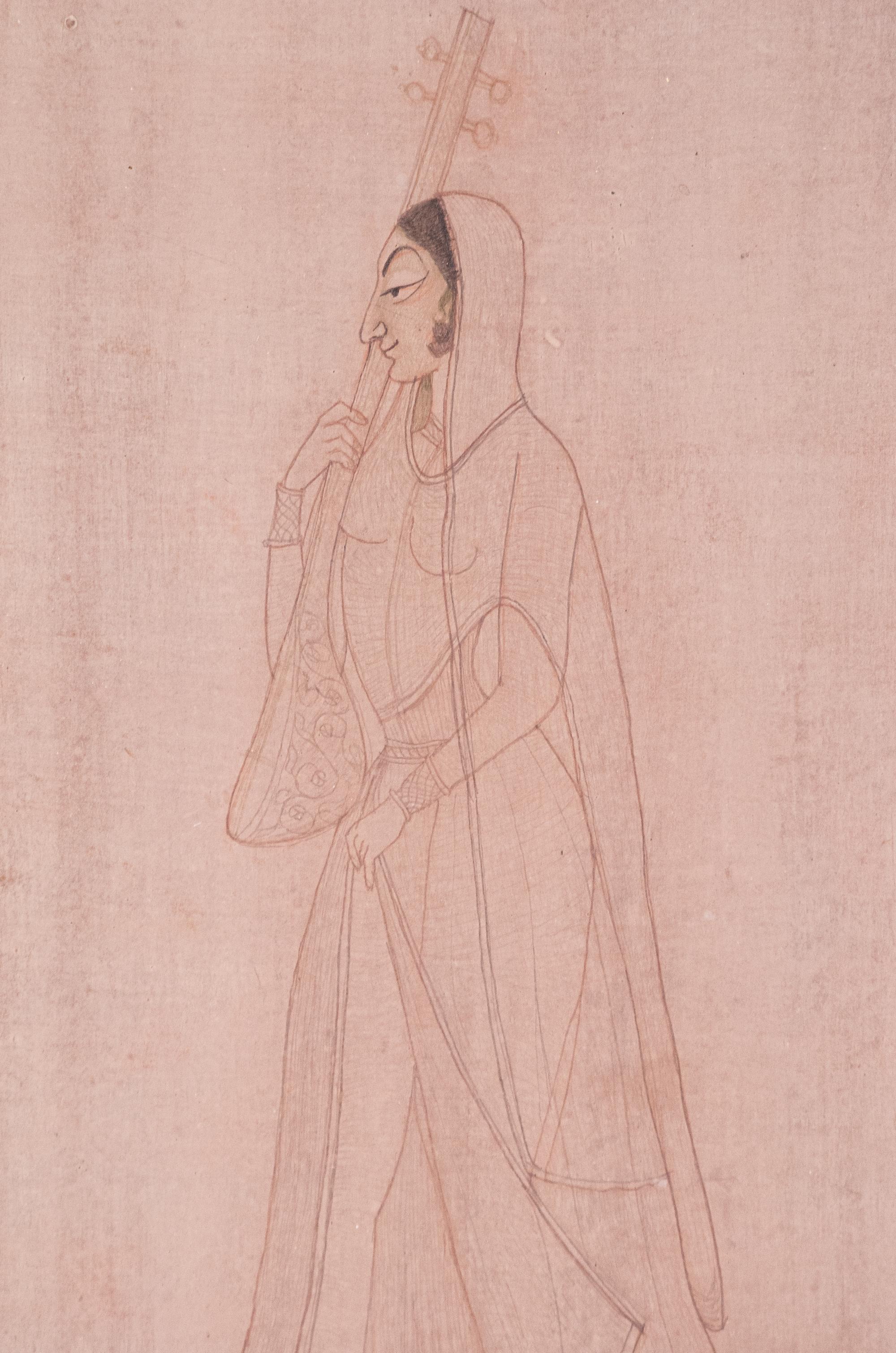 Four Indian Miniature Drawings