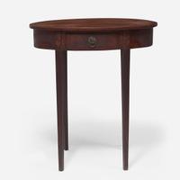 A Federal inlaid mahogany single-drawer stand Possibly workshop of Adam Hains (1768-after 1820), Philadelphia, PA, circa 1810