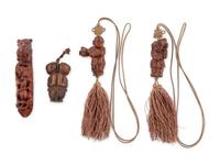 Four Chinese Boxwood Carvings