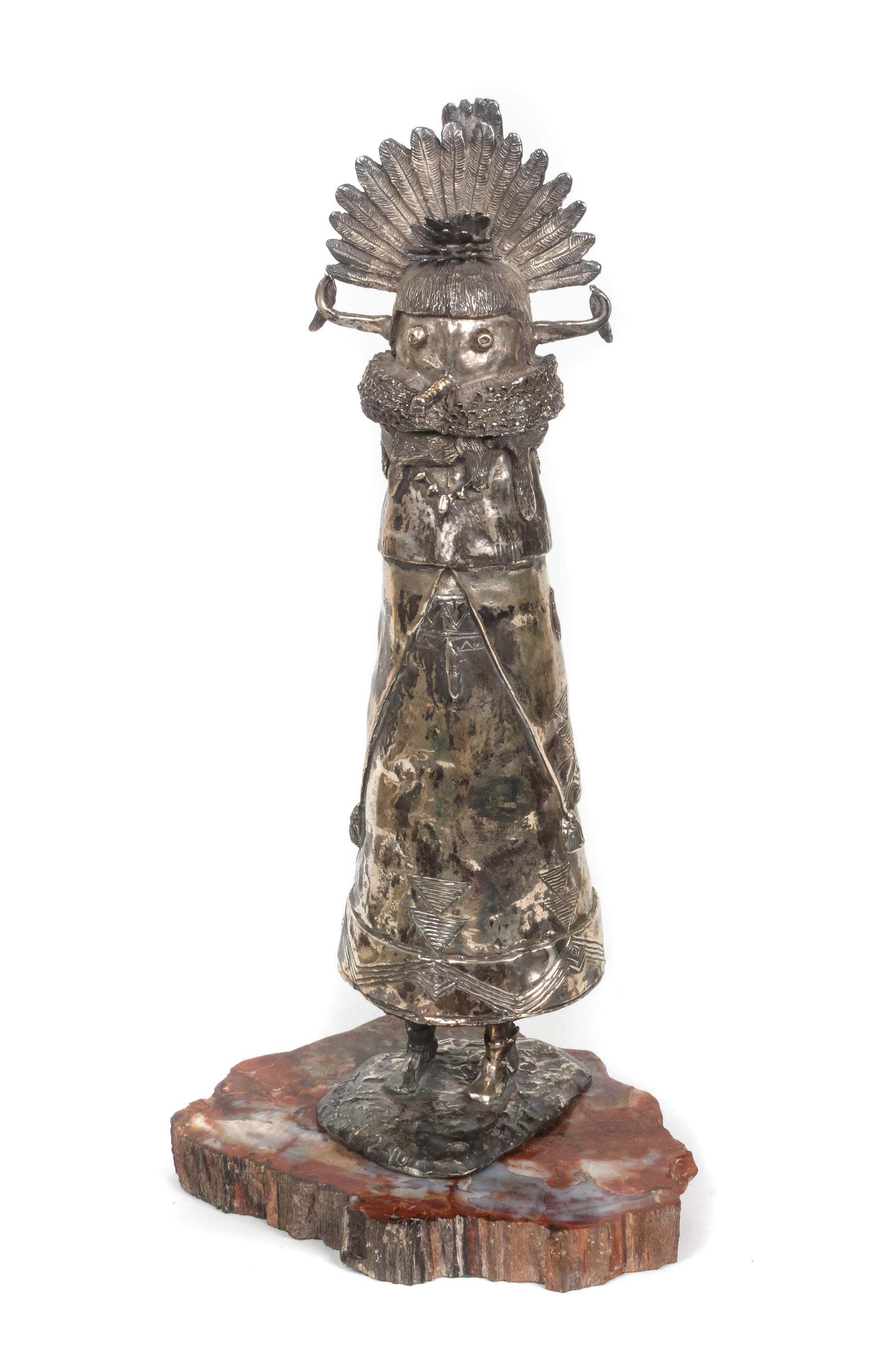 A Silver Shalako Kachina Figure, J. Turpen Height overall 22 1/2 inches.