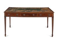 An Edwardian Leather Upholstered Mahogany Writing Desk