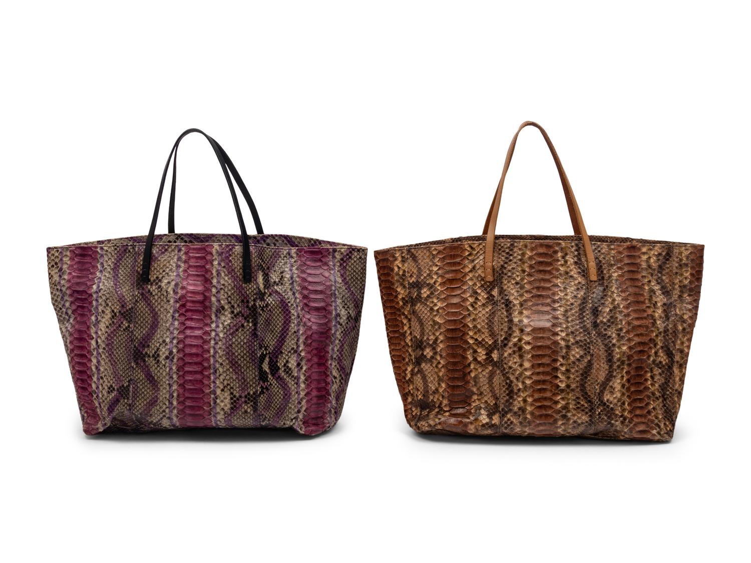 Two Fendi Python Totes