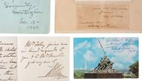 [ARTISTS]. Autographs featuring signatures from artists including BIERSTADT and RODIN.