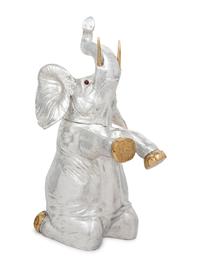 A Large Arthur Court Silvered and Gilt Metal Elephant-Form Wine Cooler