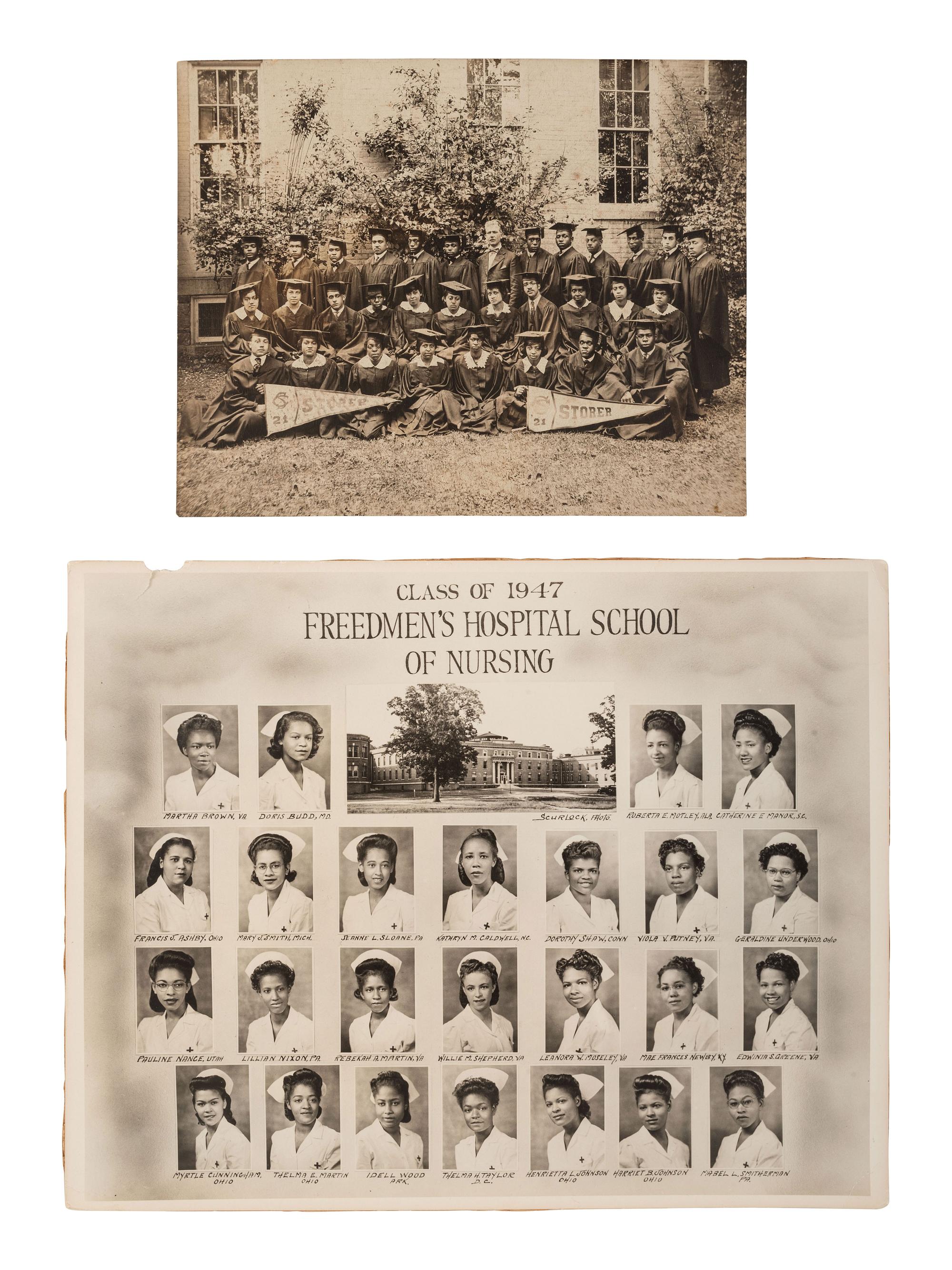 [EDUCATION]. A group of items related to identified historically black colleges and universities including Howard, Shaw, and Walden Universities. Ca 1888-1947.
