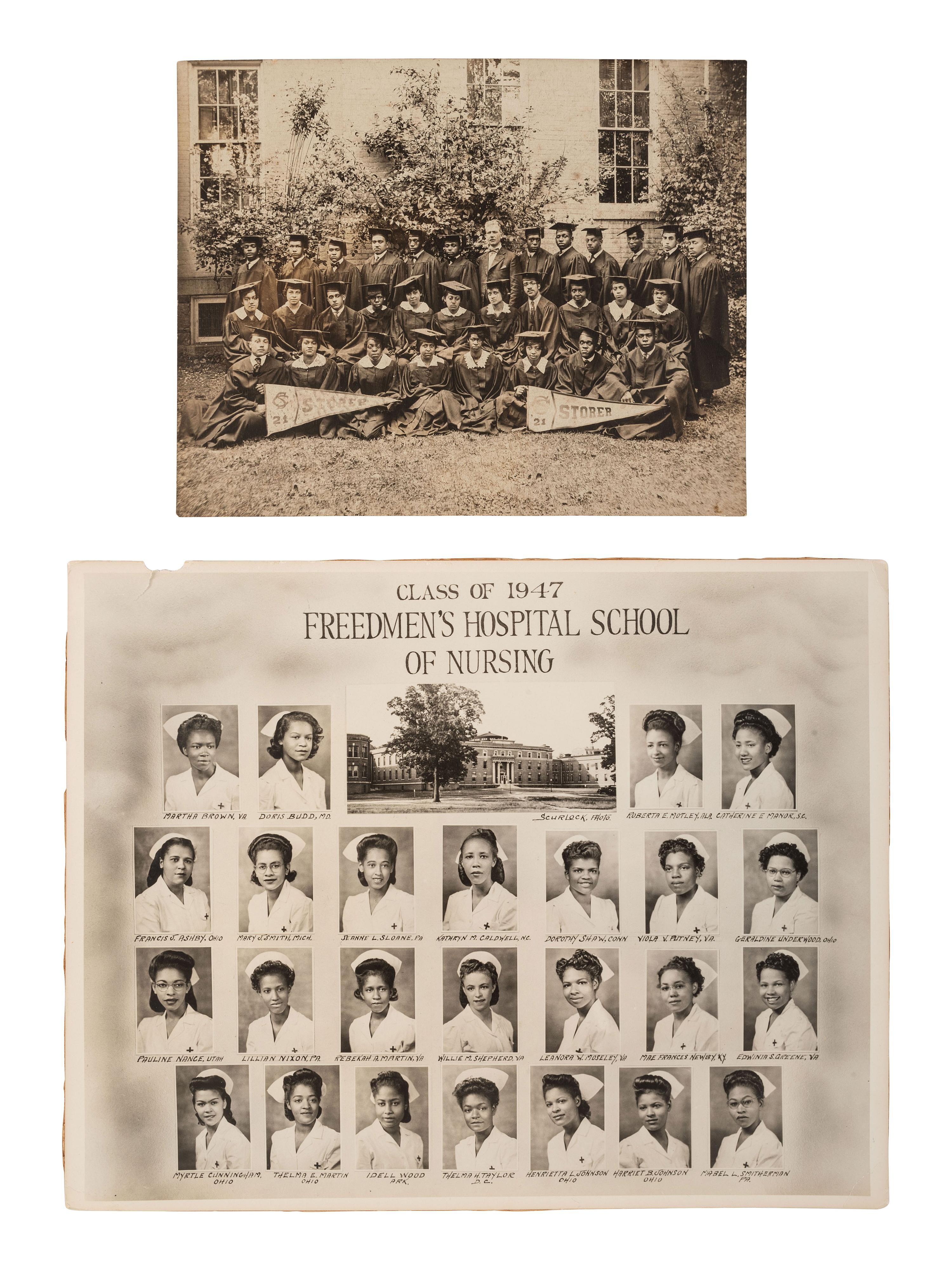[EDUCATION]. A group of items related to identified historically black colleges and universities including Howard, Shaw, and Walden Universities. Ca 1888-1947.