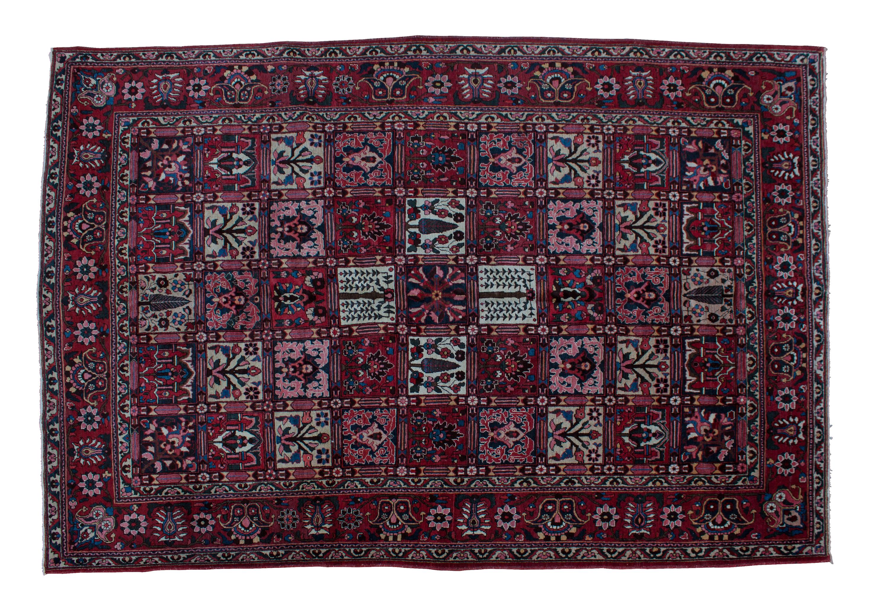 A Chahar Mahal Bakhtiari Wool Rug 9 feet 10 inches x 6 feet 11 inches.