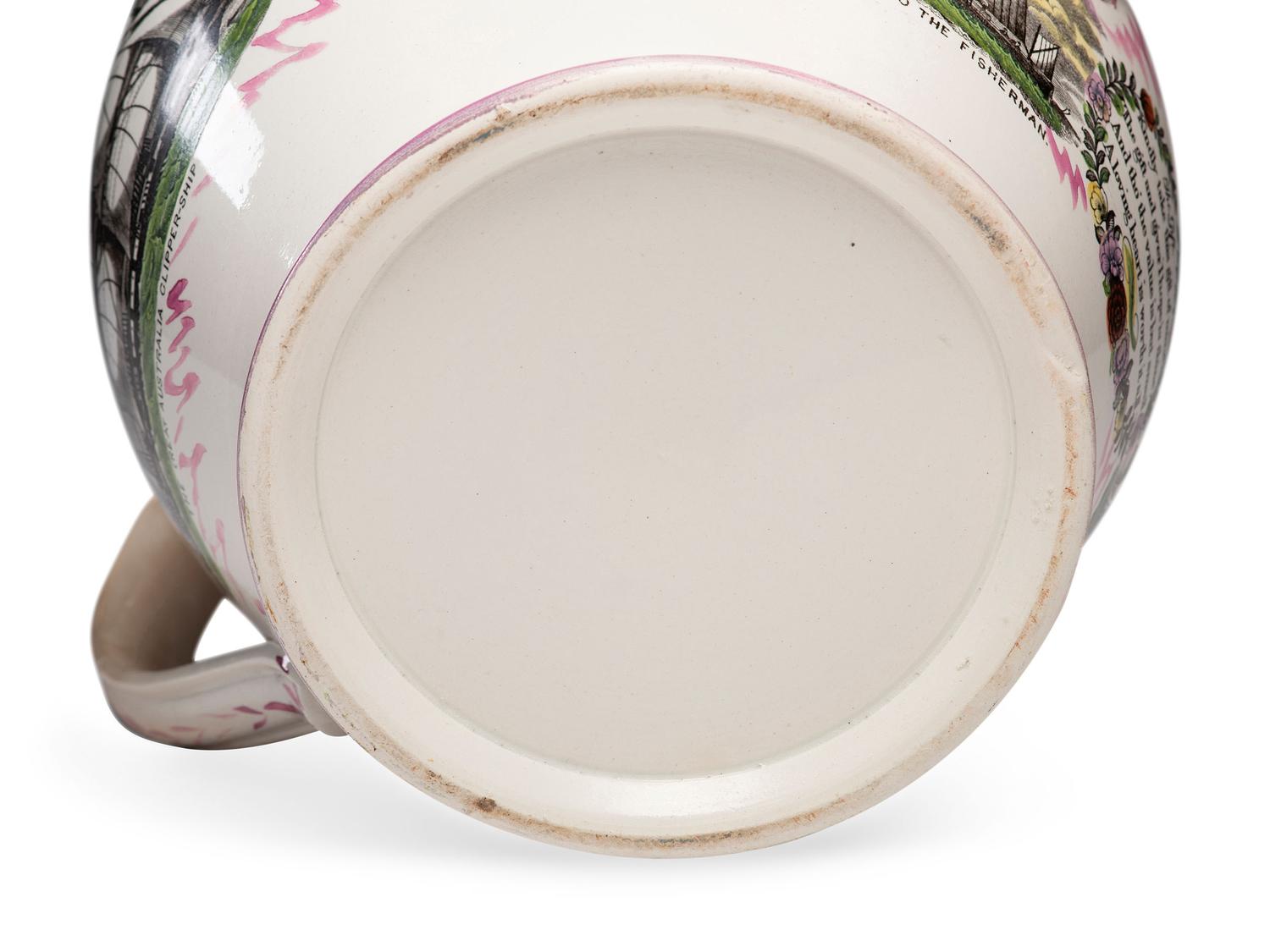 An Unusually Large Lug-Handled Sunderland Lustreware Jug