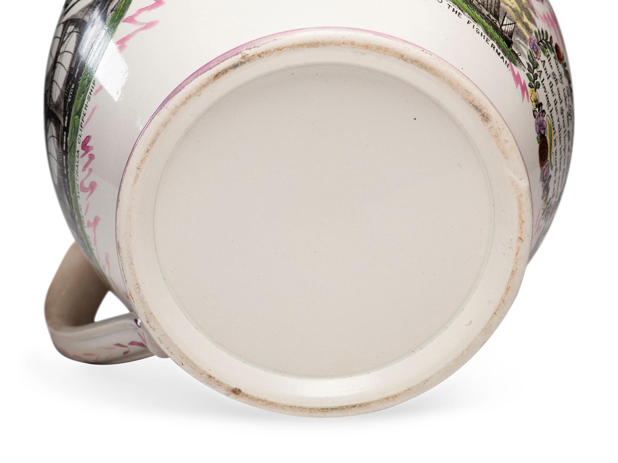 An Unusually Large Lug-Handled Sunderland Lustreware Jug