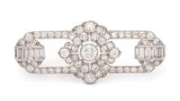 An Art Deco Platinum and Diamond Brooch, Tiffany & Co., 6.10 dwts.