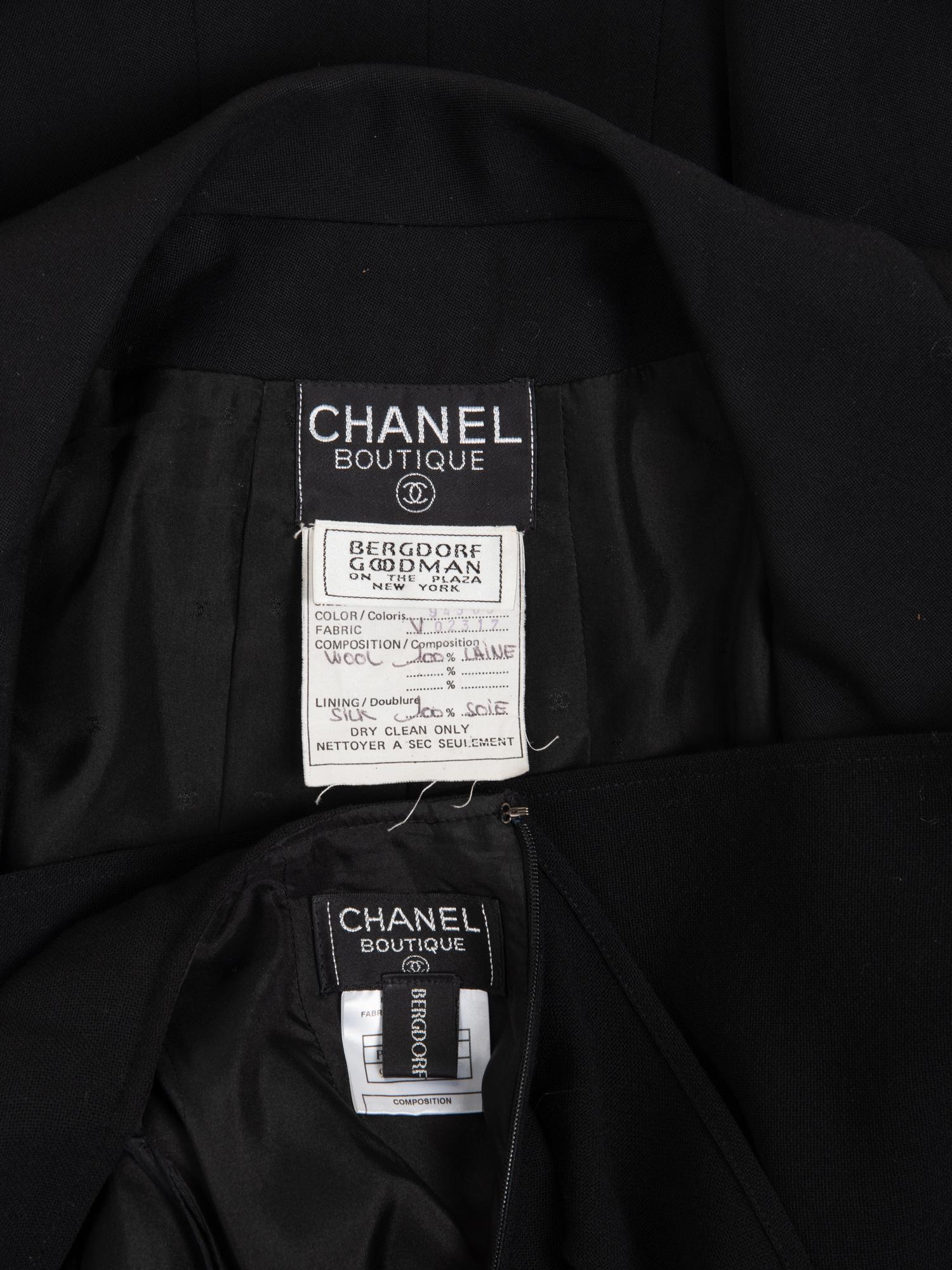 Chanel Two-Piece Wool Skirt Ensemble, Spring 1993-Fall 1998