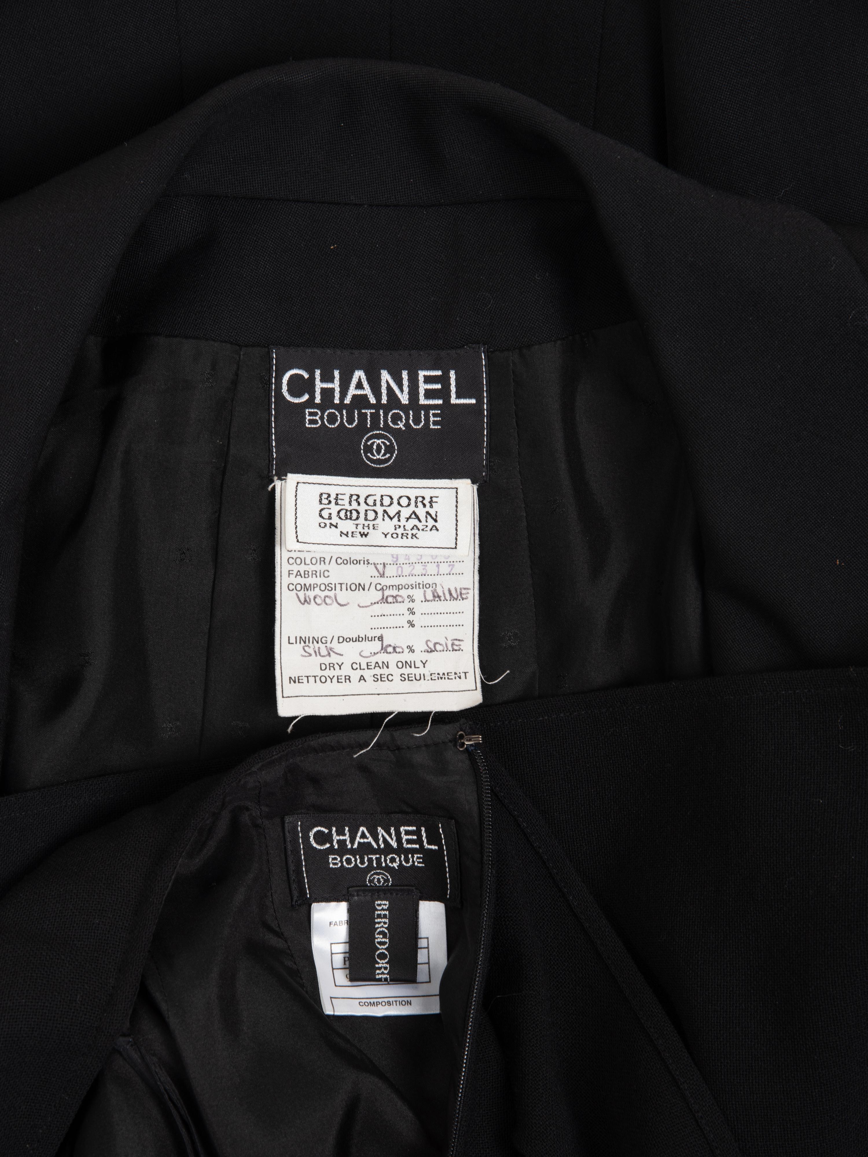 Chanel Two-Piece Wool Skirt Ensemble, Spring 1993-Fall 1998