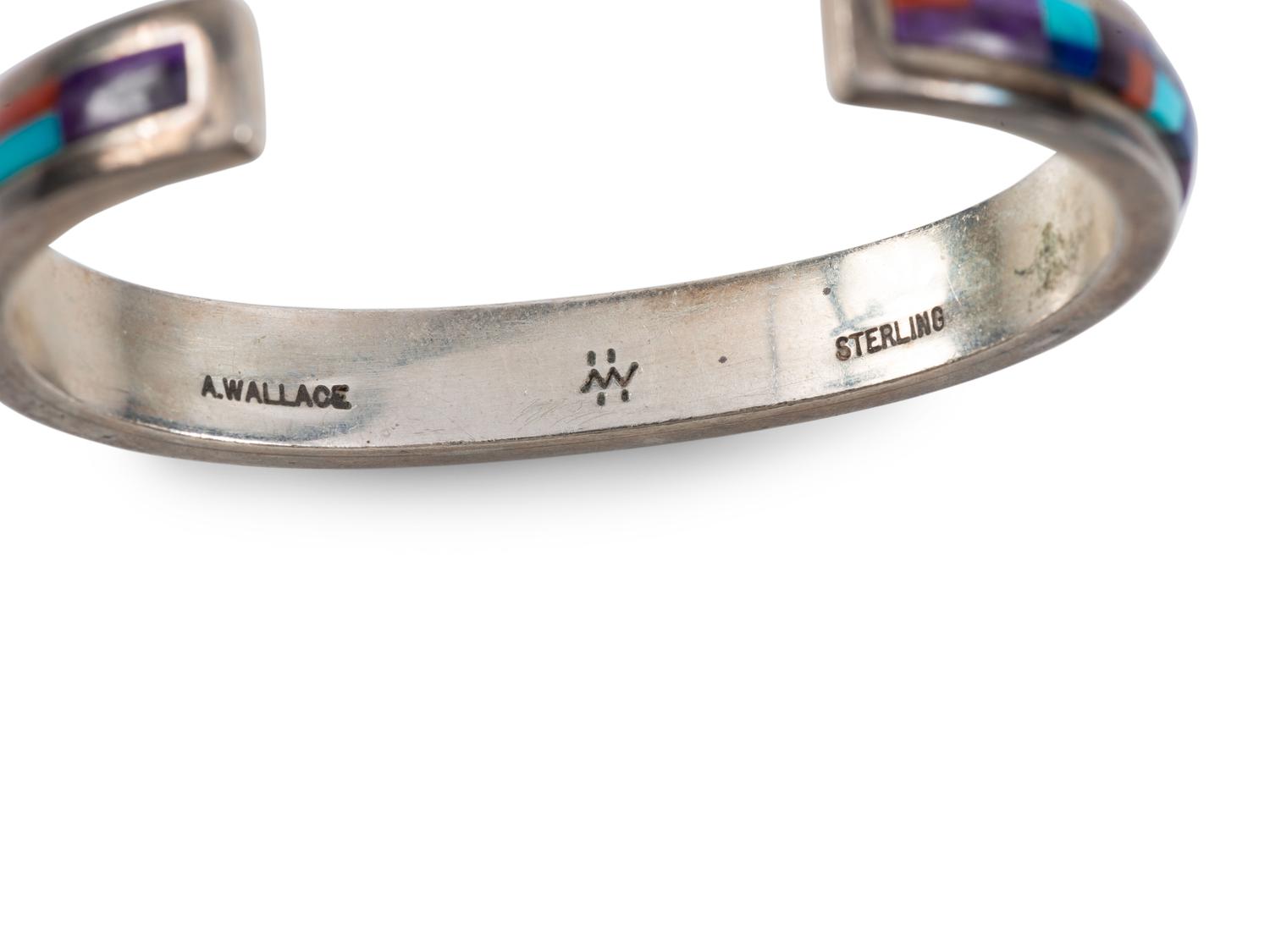 Sterling Silver Cobblestone Inlay Cuff Bracelets