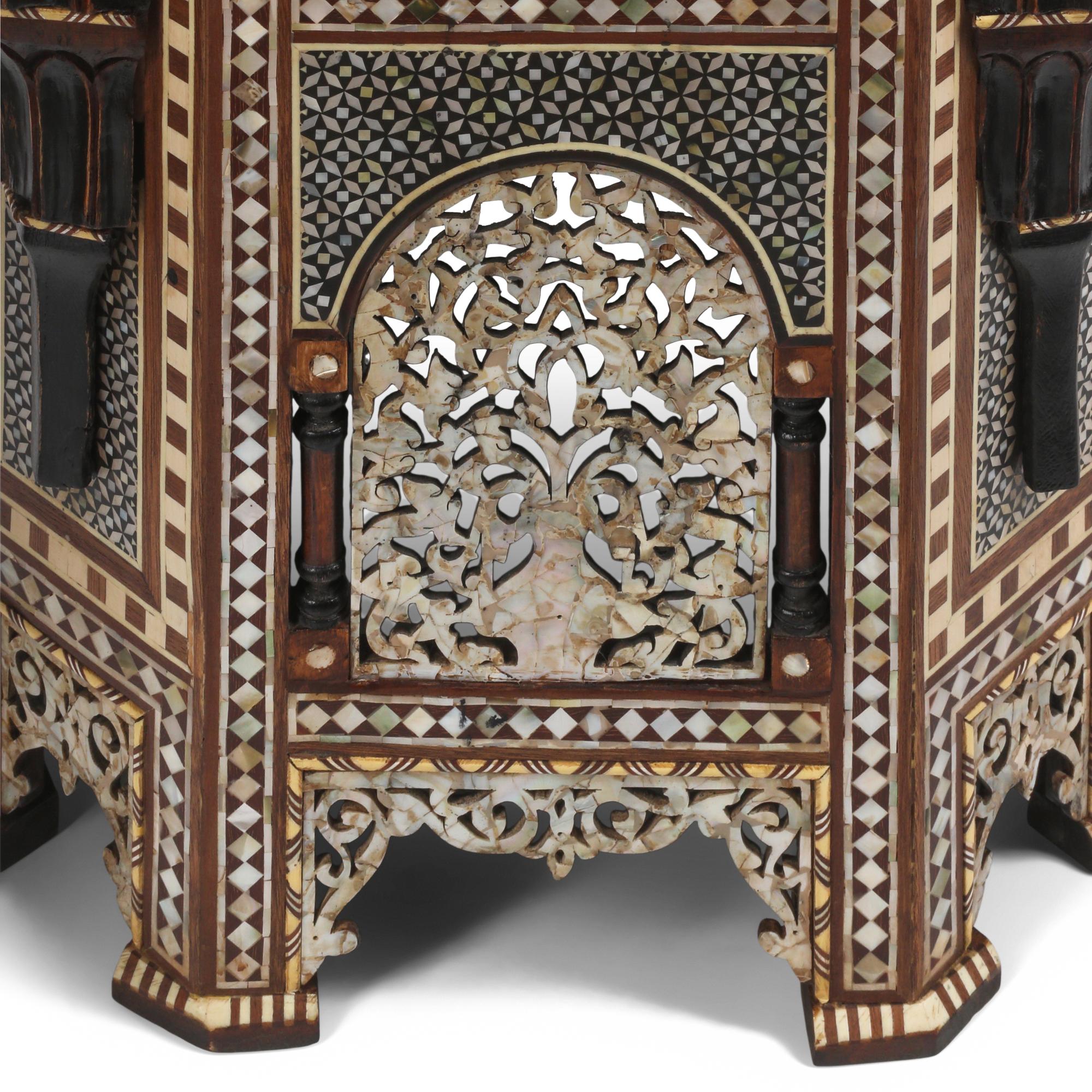 A Pair of Moorish Style Marquetry Tables