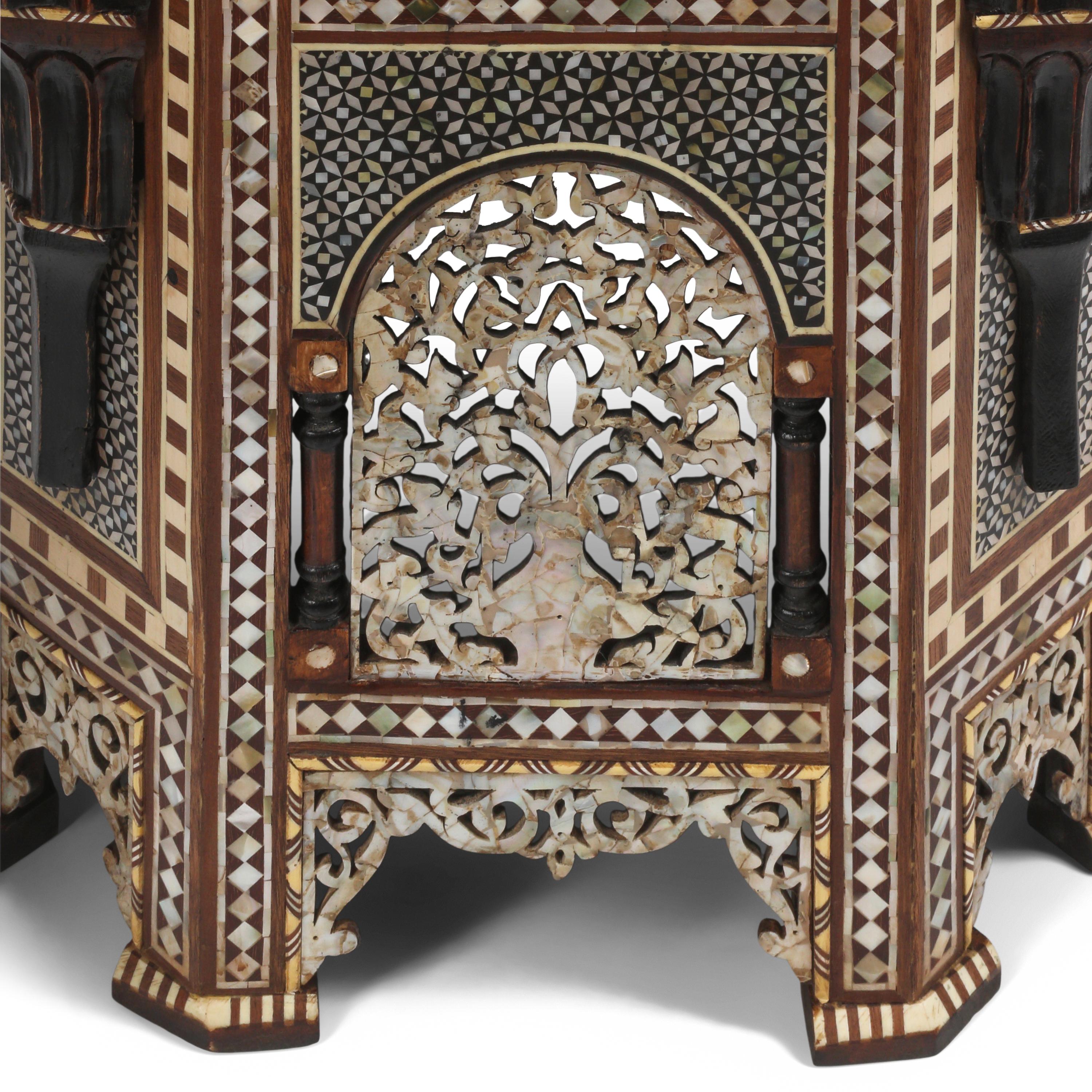 A Pair of Moorish Style Marquetry Tables