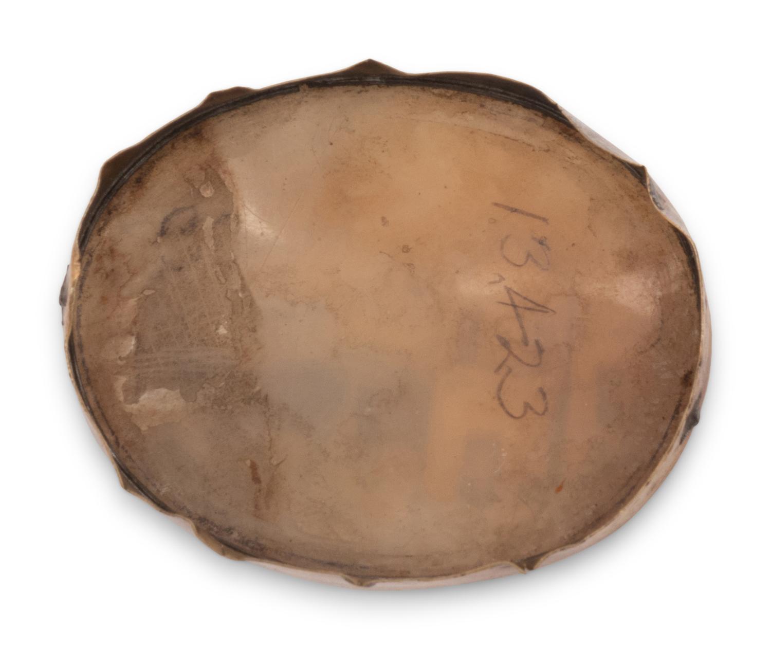An American Gold and Carved Shell Lid