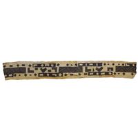 A Hand Woven Kuba Cloth 136" W x 18" H — Democratic Republic of the Congo, Mid-20th Century
