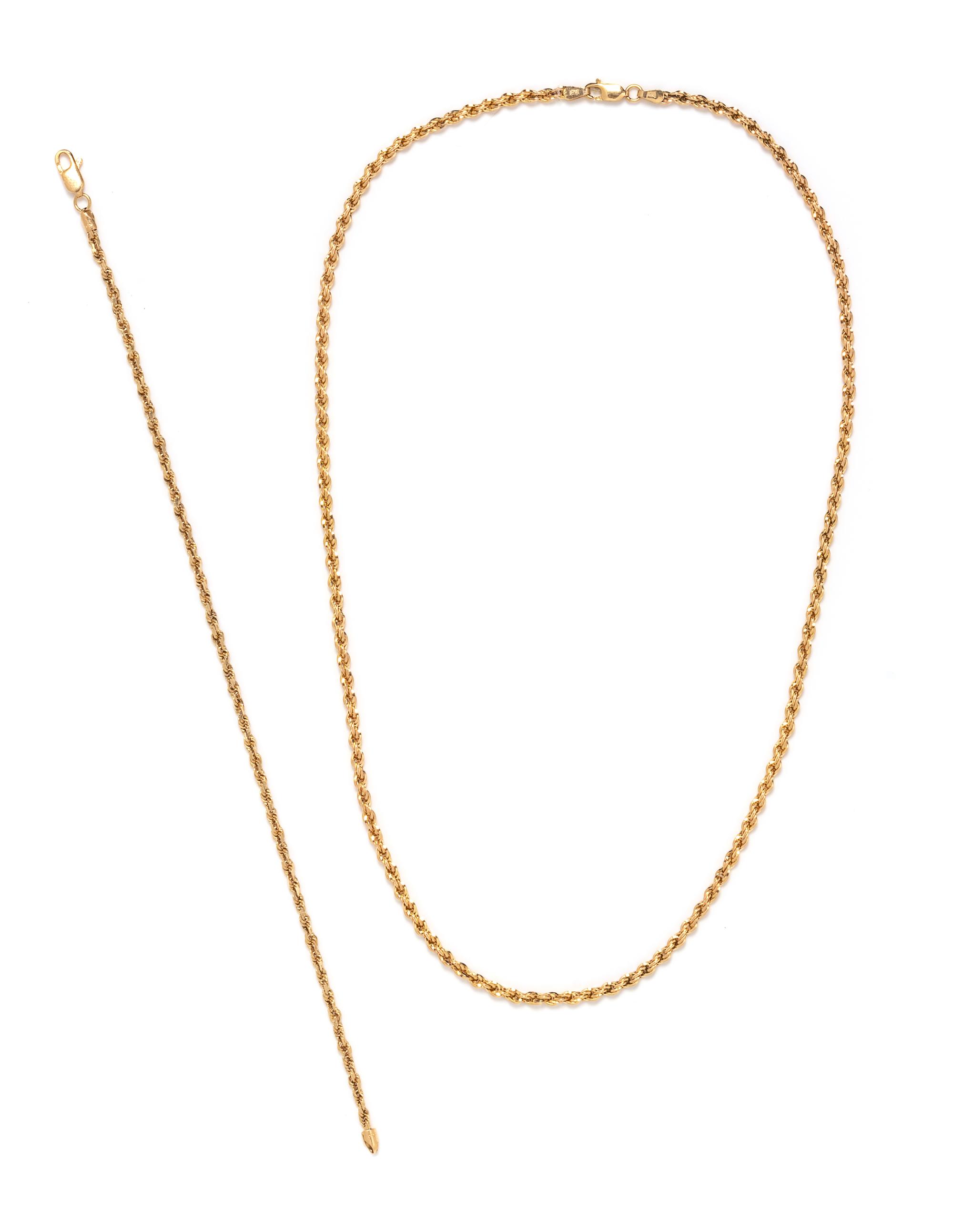 COLLECTION OF YELLOW GOLD JEWELRY