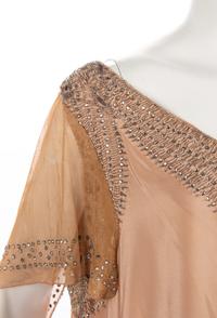 Three Beaded, Rhinestone and Silk Thread Embellished Dresses, 1910-20s