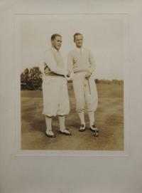 A Group of Bobby Jones Personal Items, Including a Type One Photograph with Eugene Homans and a Western Union Telegram Sent during the 1927 U.S. Amateur Championship,