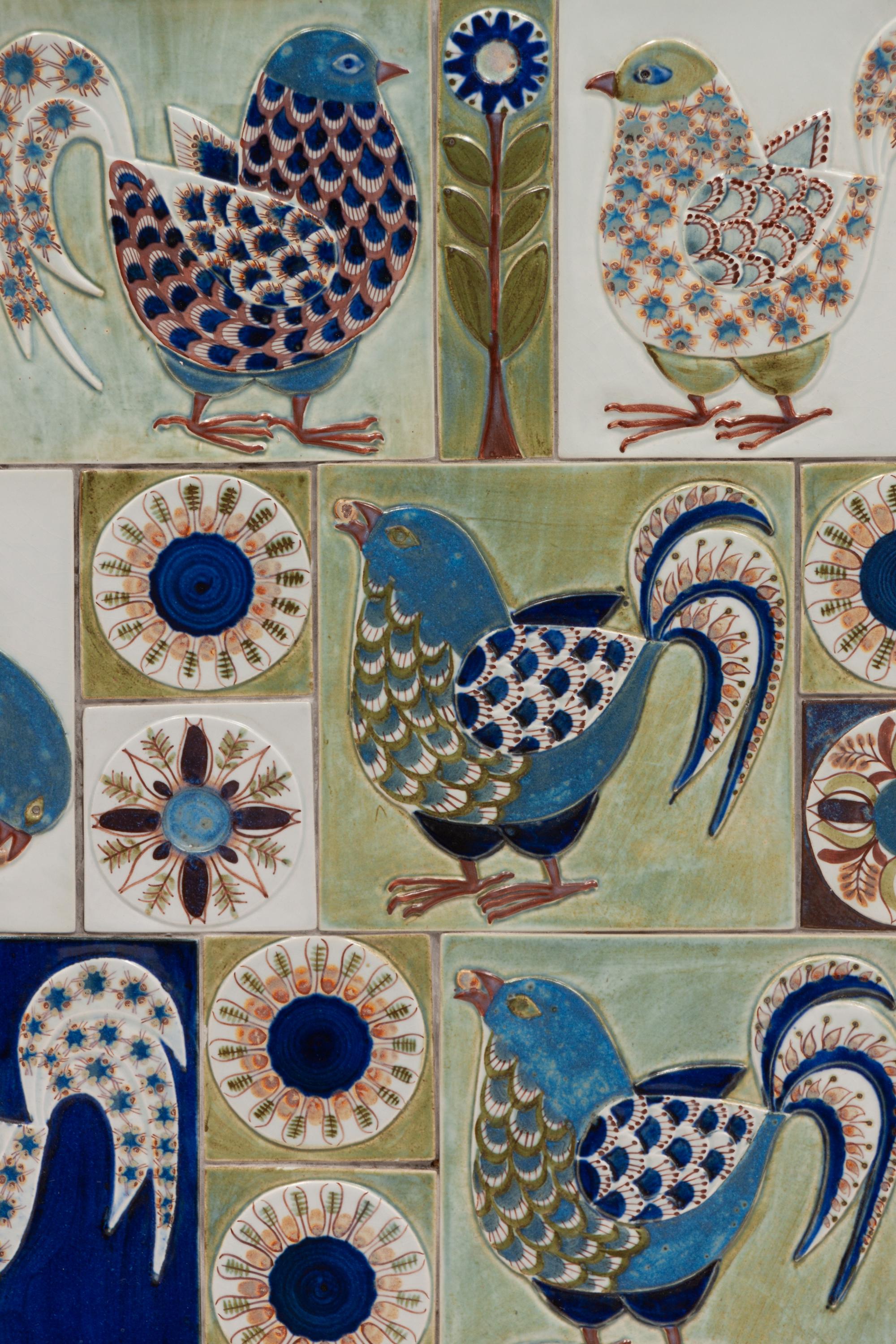 A Royal Copenhagen Tile Panel Attributed to Berte Jessen