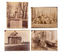 A group of four photographs ( Tuileries - Coureuse par Coustou, 1907; Grand Trianon / Le Buffet , 1902; Meudon - ancien château , 1902; Parc de Sceaux , 1925)