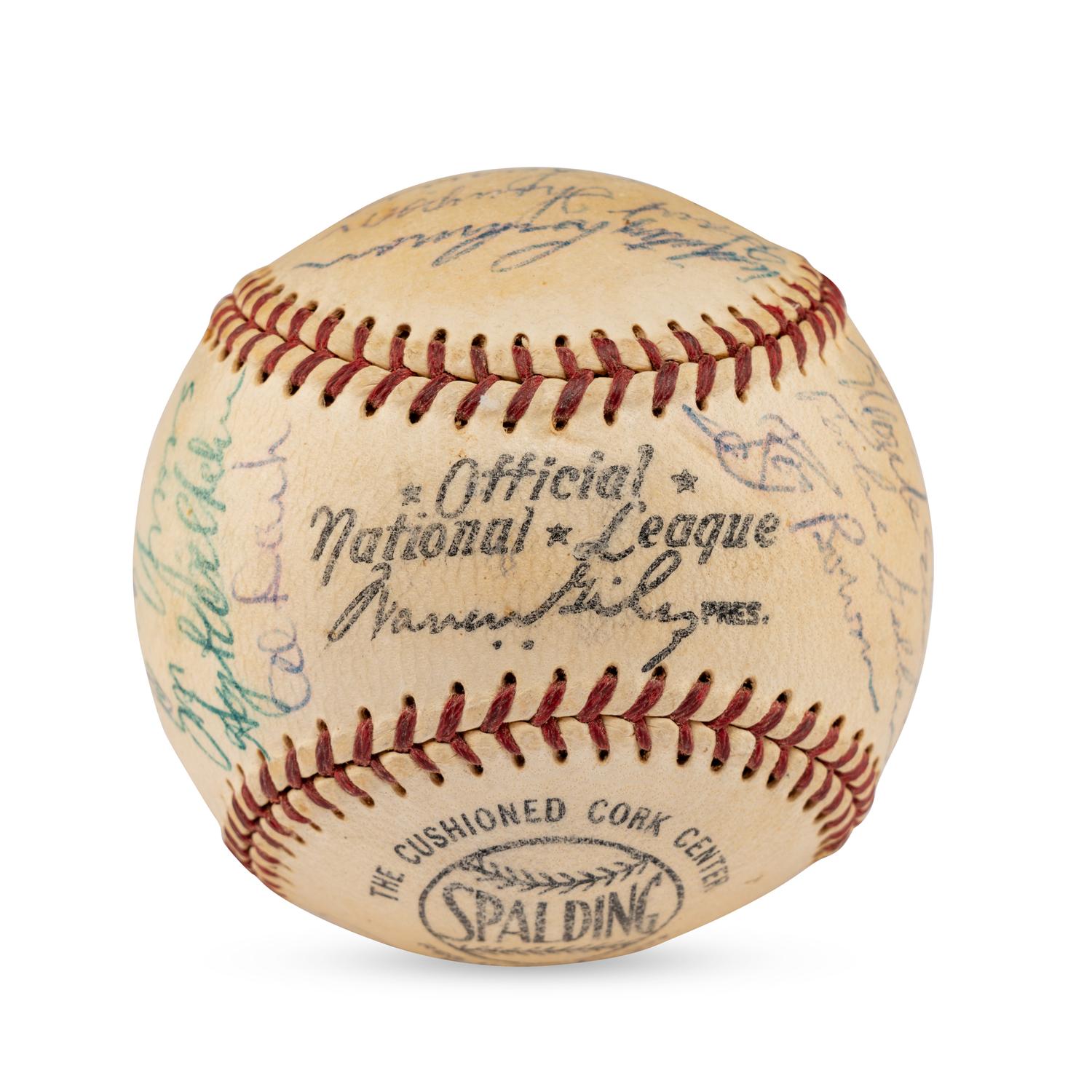 A 1953 New York Giants Team Signed Autograph Baseball