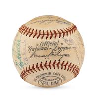 A 1953 New York Giants Team Signed Autograph Baseball