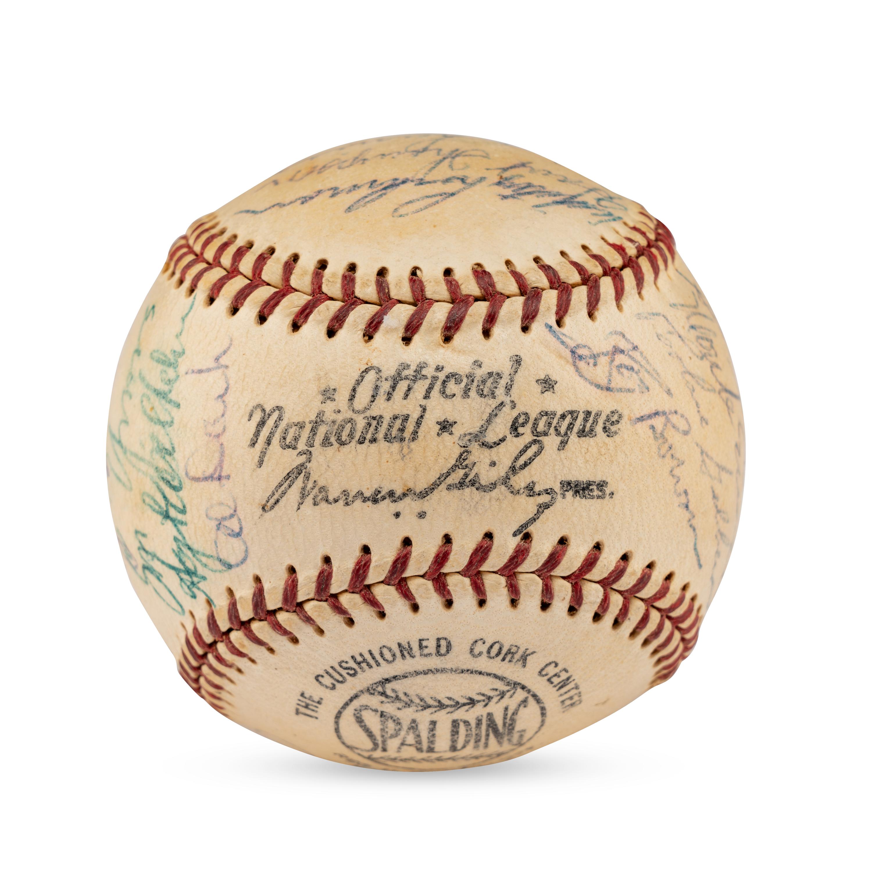 A 1953 New York Giants Team Signed Autograph Baseball