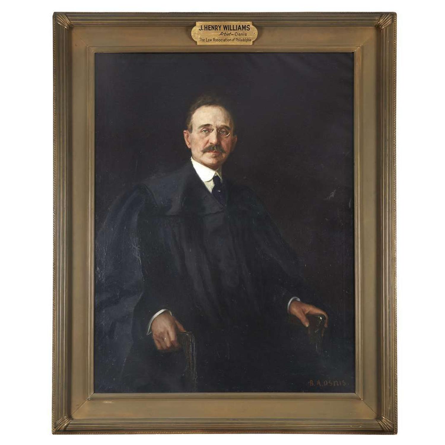 Benedict A. Osnis (1872-1941) Portrait of Joseph Henry Williams (d. 1919)