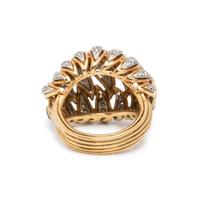 RETRO, BICOLOR GOLD AND DIAMOND JEWELRY SUITE