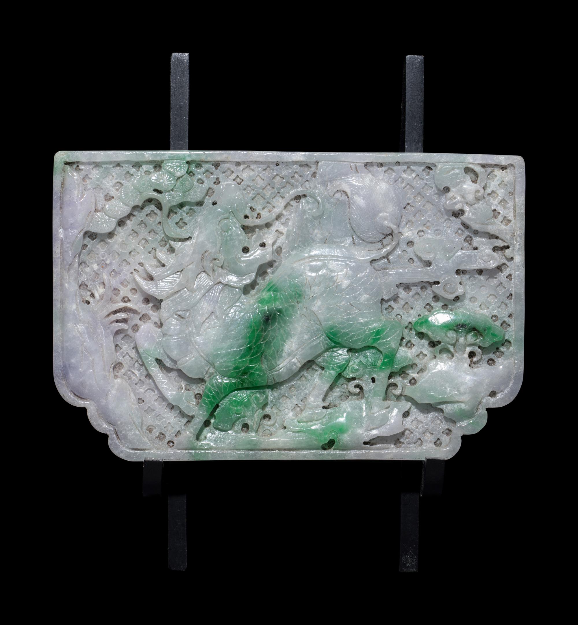 Two Chinese Jade and Jadeite Plaques