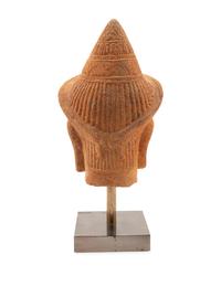 A Cambodian Sandstone Head of a Deity