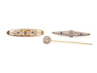 COLLECTION OF DIAMOND BROOCHES