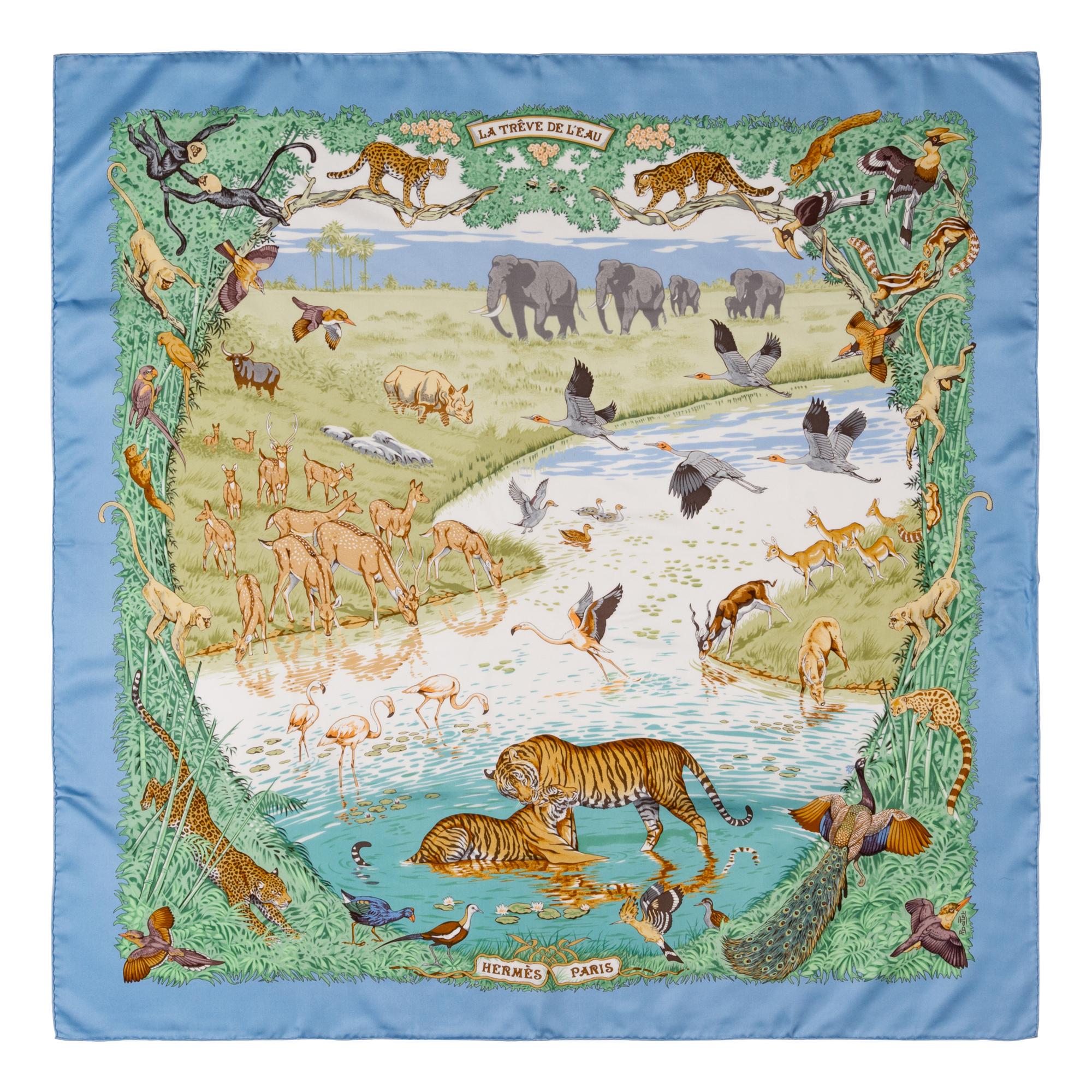 A Group of Four Hermès Scarves