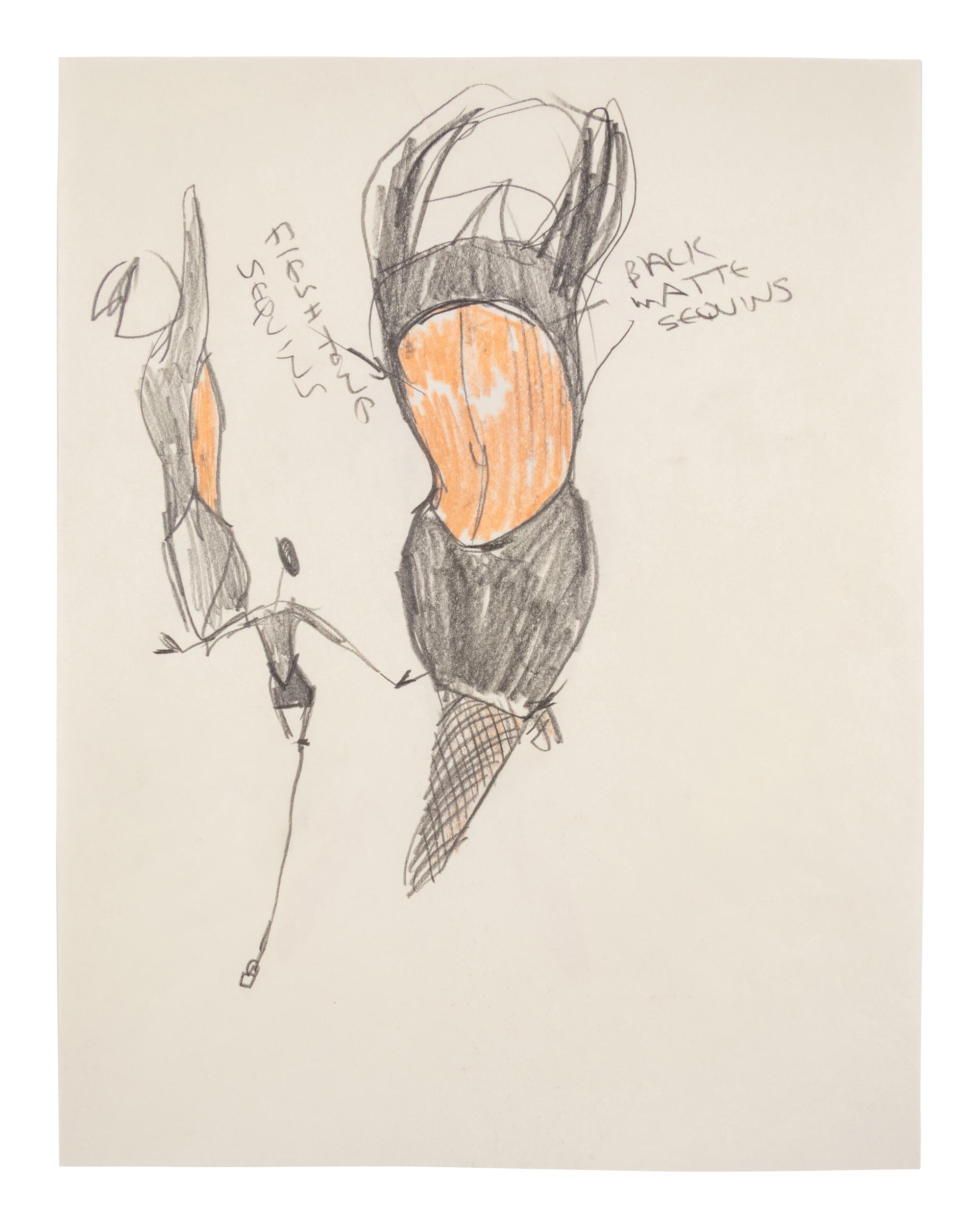Group of Fifteen Geoffrey Beene Fashion Sketches , by Alfredo Cabrera