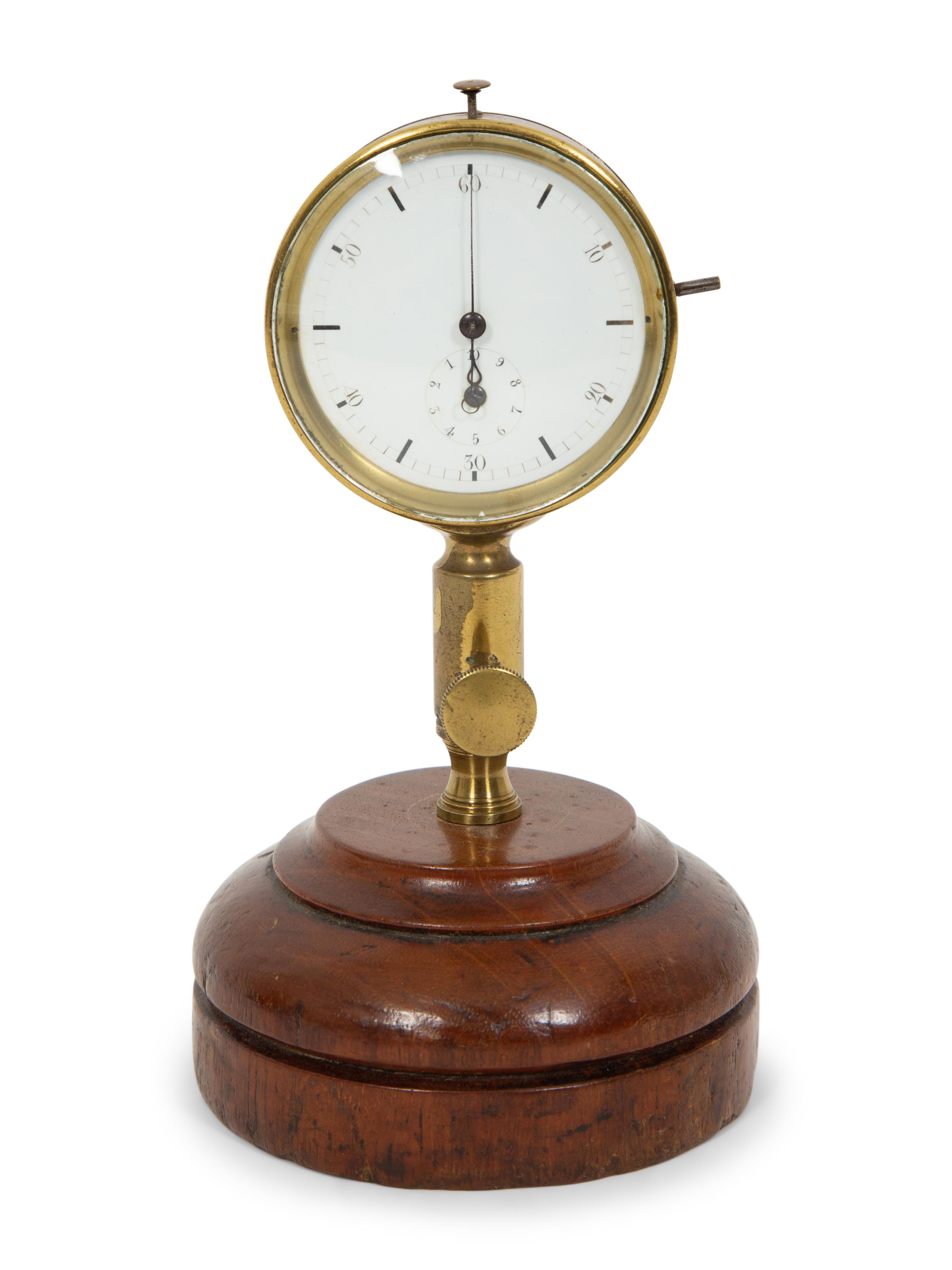 A French Brass Stopwatch on Stand