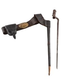 [CIVIL WAR]. A collection of items attributed to Thomas W. Johnson, Co. K, 4th Delaware Infantry, incl. frock coat, cap, belt rig, and cartridge box.